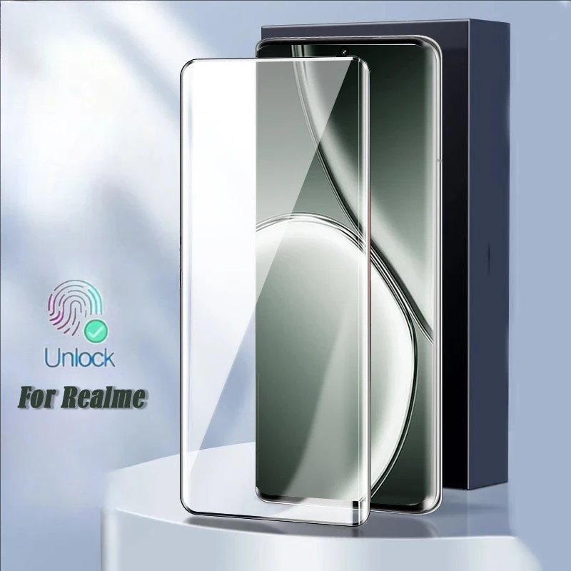 

3D Curved Edge Glue Unlock Tempered Glass for Realme GT 6 6T GT5 Pro Anti Scratch Screen Protector For Realme GT Neo 6 SE Ultra