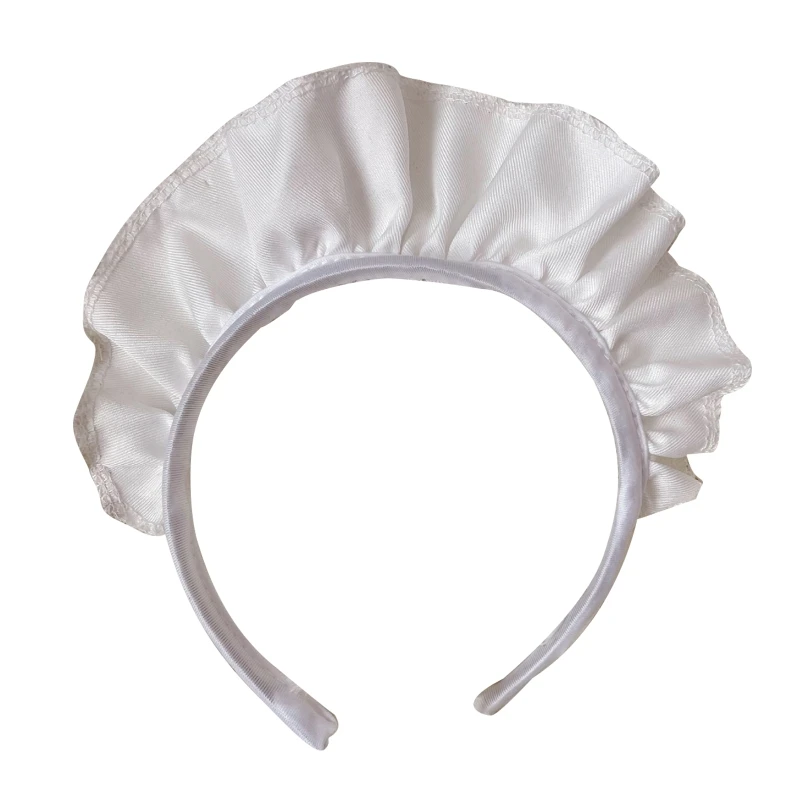 White Hair Hoop Gothic Maid Wide Headdress Cartoon Cosplay Headband Dropship