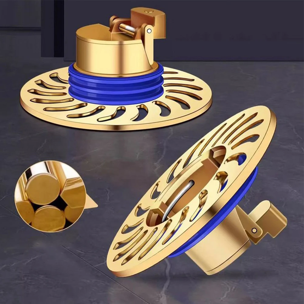 1pcs Banthroon Floor Drain Backflow Preventer Shower Waste Water Drainer Hair Catcher Brass Kitchens Plumbing Parts