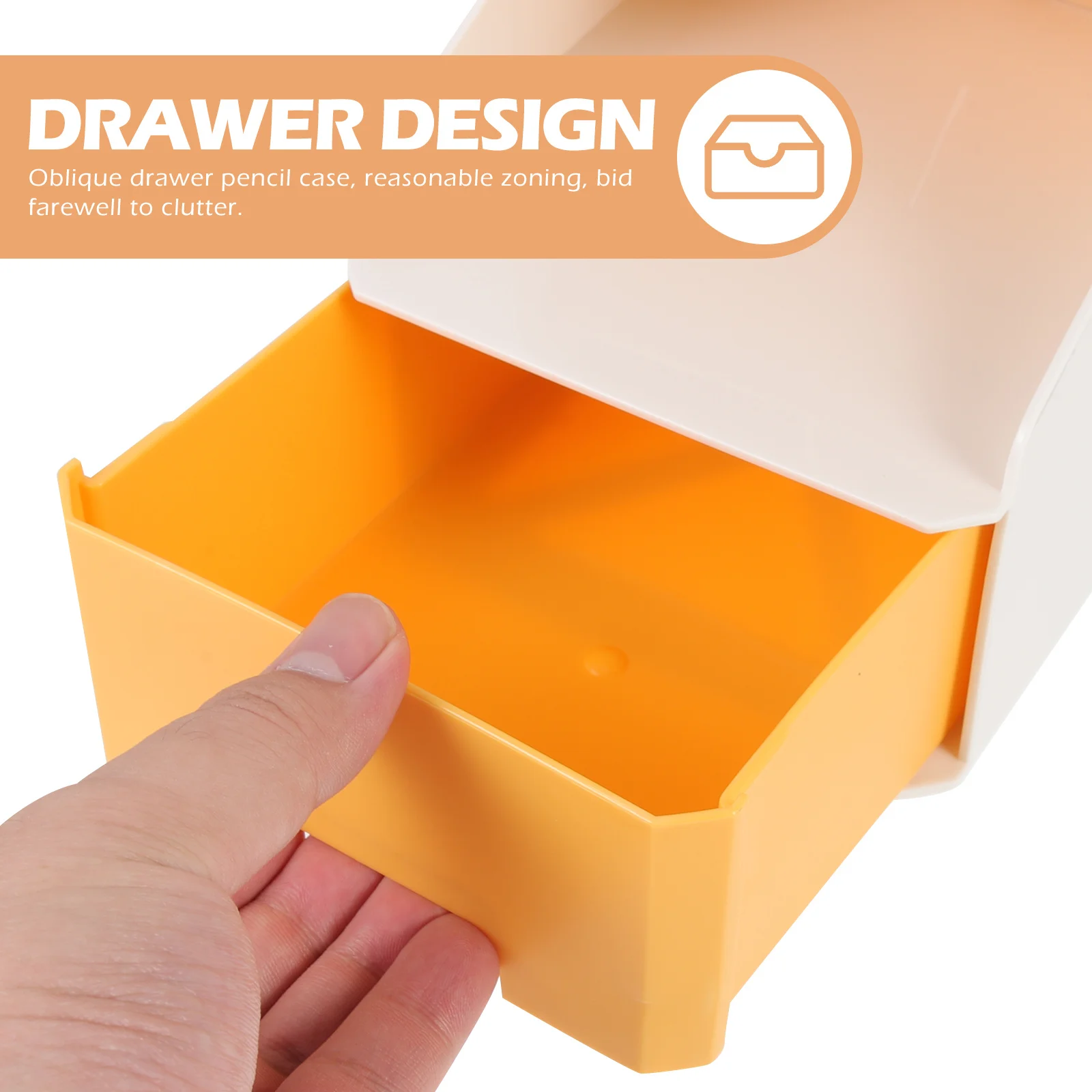

Pen Organizer with Drawer Inclined Desktop Stationery Holder Multi-Functional Storage Box for Office and Home Use