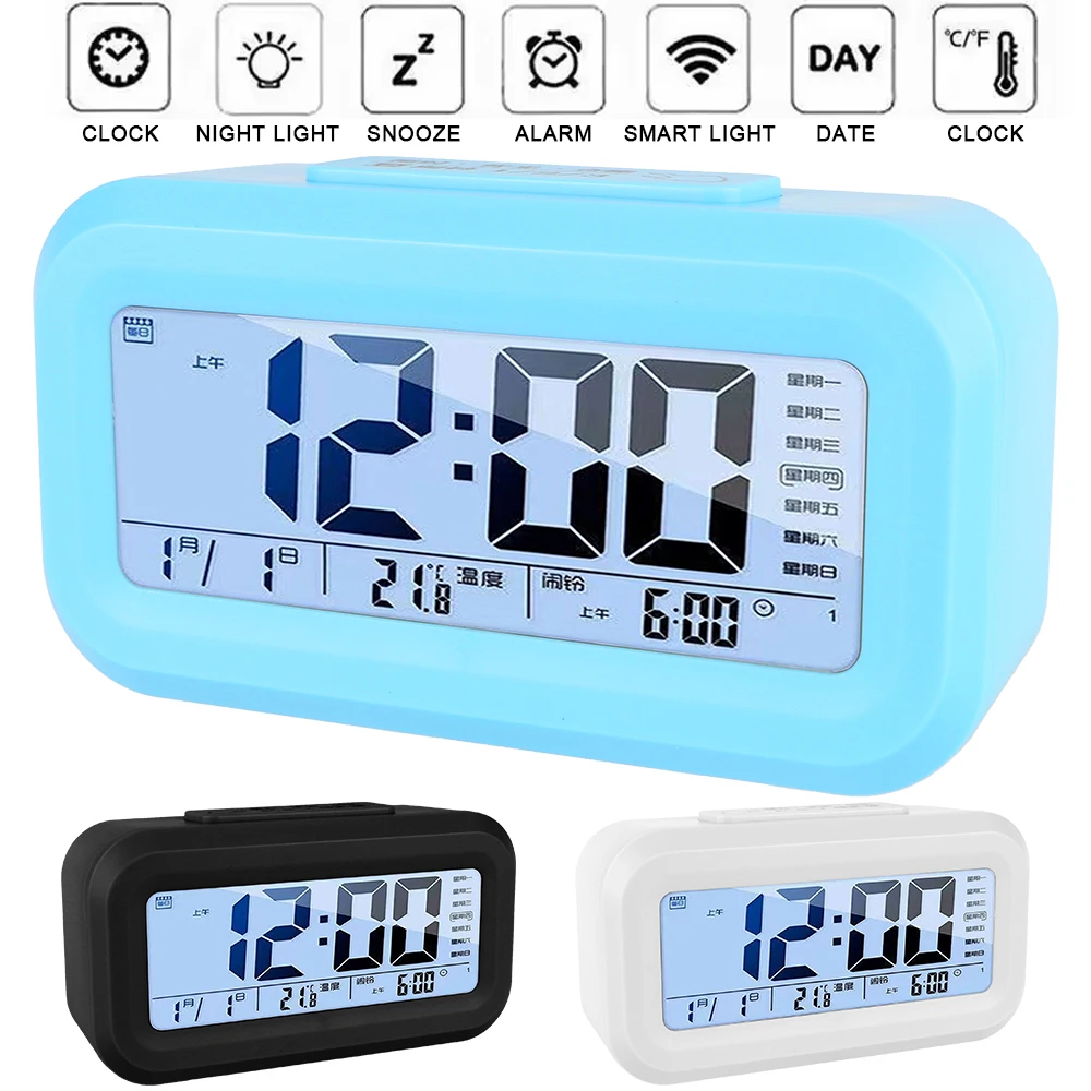 LED Digital Desk Clock Digital Alarm Clock for Office Simple Clocks Home Bedroom Desktop Mini Electronic Clocks