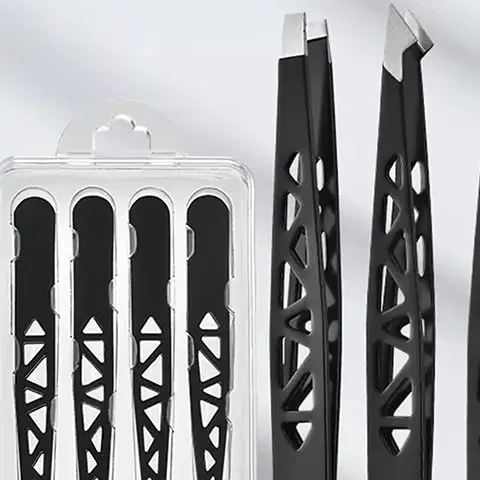 1/4 szt. Profesjonalne pęsety do przedłużania rzęs ze stali nierdzewnej, precyzyjne, superwytrzymałe, antystatyczne pęsety dla artystów do rzęs