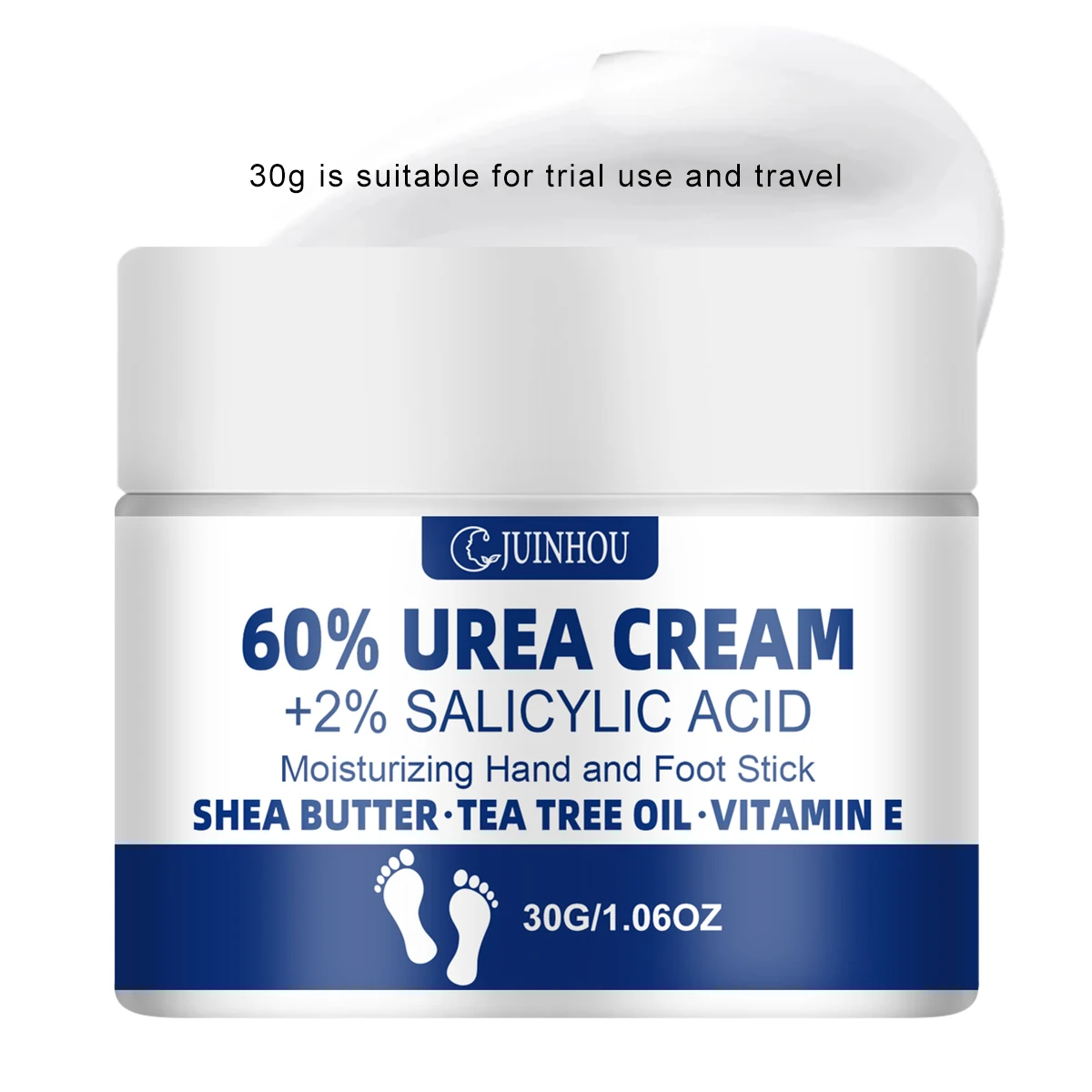 JUINHOU 60% Urea Fußcreme für rissige Fersen, trockene Haut, intensive Feuchtigkeitspflege, Hornhautentferner, glatte Haut, tägliche Fußpflege – Detail 15