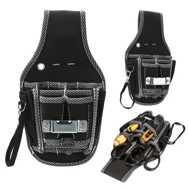 Multifunctional Tool Bag Nylon Fabric Tool Belt Screwdriver Kit Holder Tool Bag Pocket Pouch Bag Electrician Waist Pocket Case