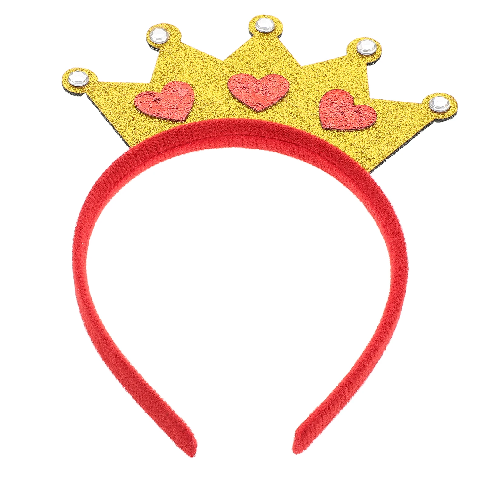 

Heart Tiara Headband Valentine'S Day Hair Accessories Wedding Party Costume Bridal Crown Kid Woman Lightweight Felt Plastic