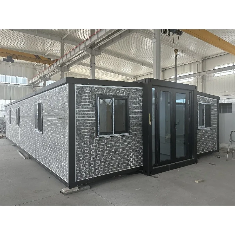 40 Ft 20ft Opvouwbaar Uitbreidbaar Containerhuis 3 Slaapkamer Prefabricage Opvouwbaar Tiny House Modulair Huis Uitbreidbaar Containerhuis