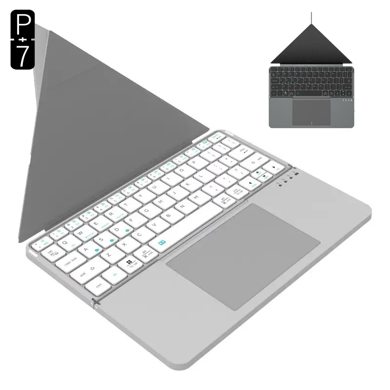 P+7 Ibox11 Tablet Foldable Universal Bluetooth Connection With Case Stand For Android iOS Tablets  Keyboard