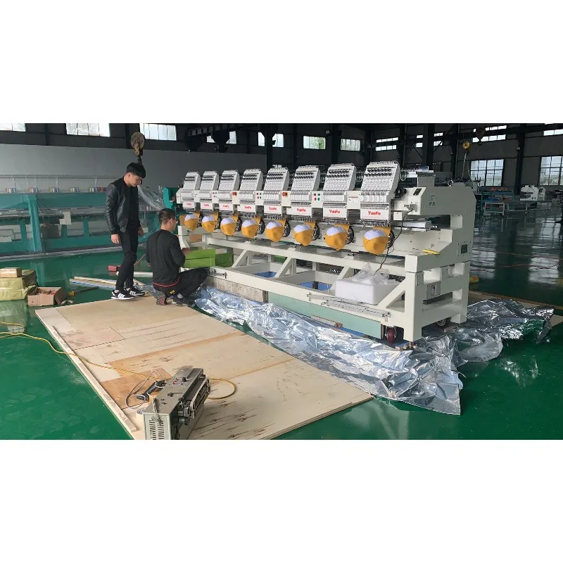 6 Heads Computerized Embroidery Machine 1200RPM Industrial Automatic Embroidery Equipment