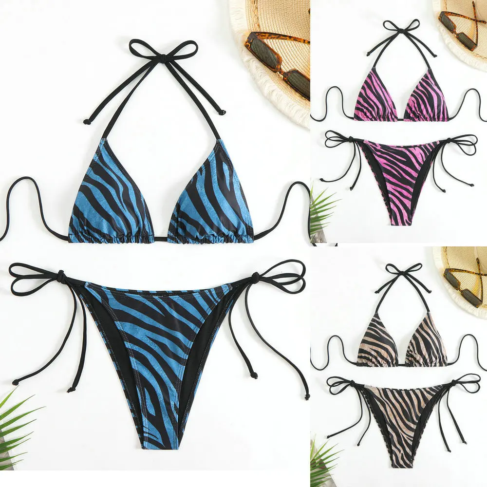 

Горячий сексуальный комплект бикини, купальник с треугольным верхом, купальный костюм, новинка 2025 года, женский купальник из двух предметов, летнее женское бразильское бикини Biquinis