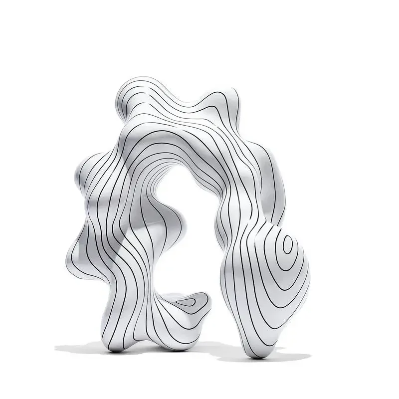 Nordic geometric petal ornaments, model rooms, sales offices, studies, living rooms, TV cabinets, entryways, black and white