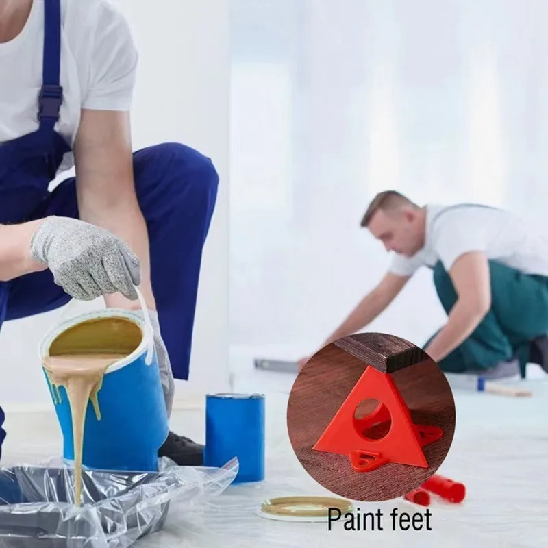 10Pc Pyramid Woodworking Paint Stand Plastic Triangle Support Blocks Elevated Painting Riser Holder For Furniture Spraying