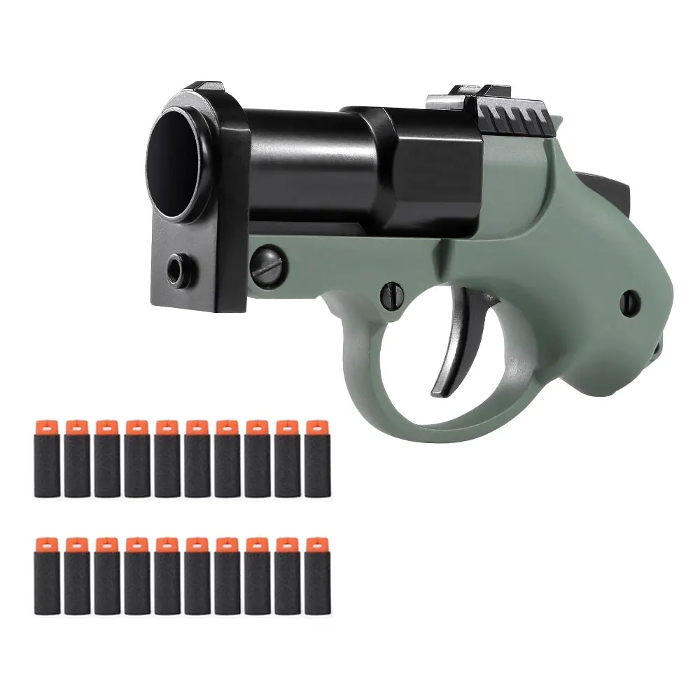 Outdoor Sports Soft Bullet Toy Gun Mini Model Portable CS Game Toy Accessories Hand Thrown Shell Launcher Adult Gift QG485