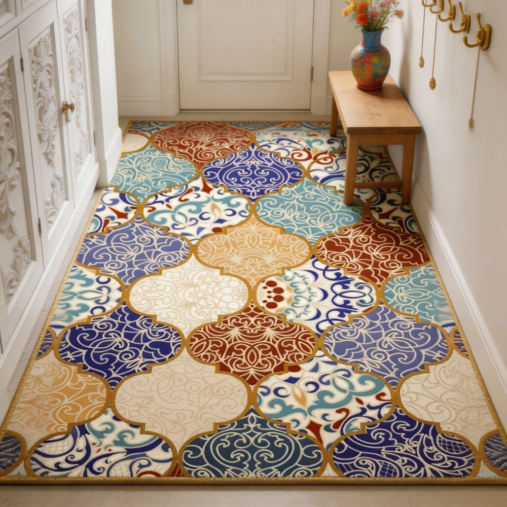 Commercial Kitchen Tile Flooring - Alfombra para pasillo, estilo marroquí vintage,