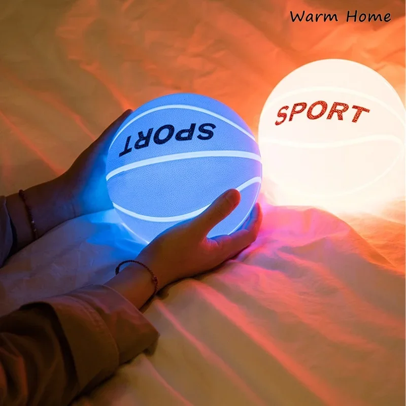 Cool Gift for Kids Light Magical Fantastic Glowing Basketball Bedroon Decor Lamp Night Outdoor Camping Atmosphere Rechargeable