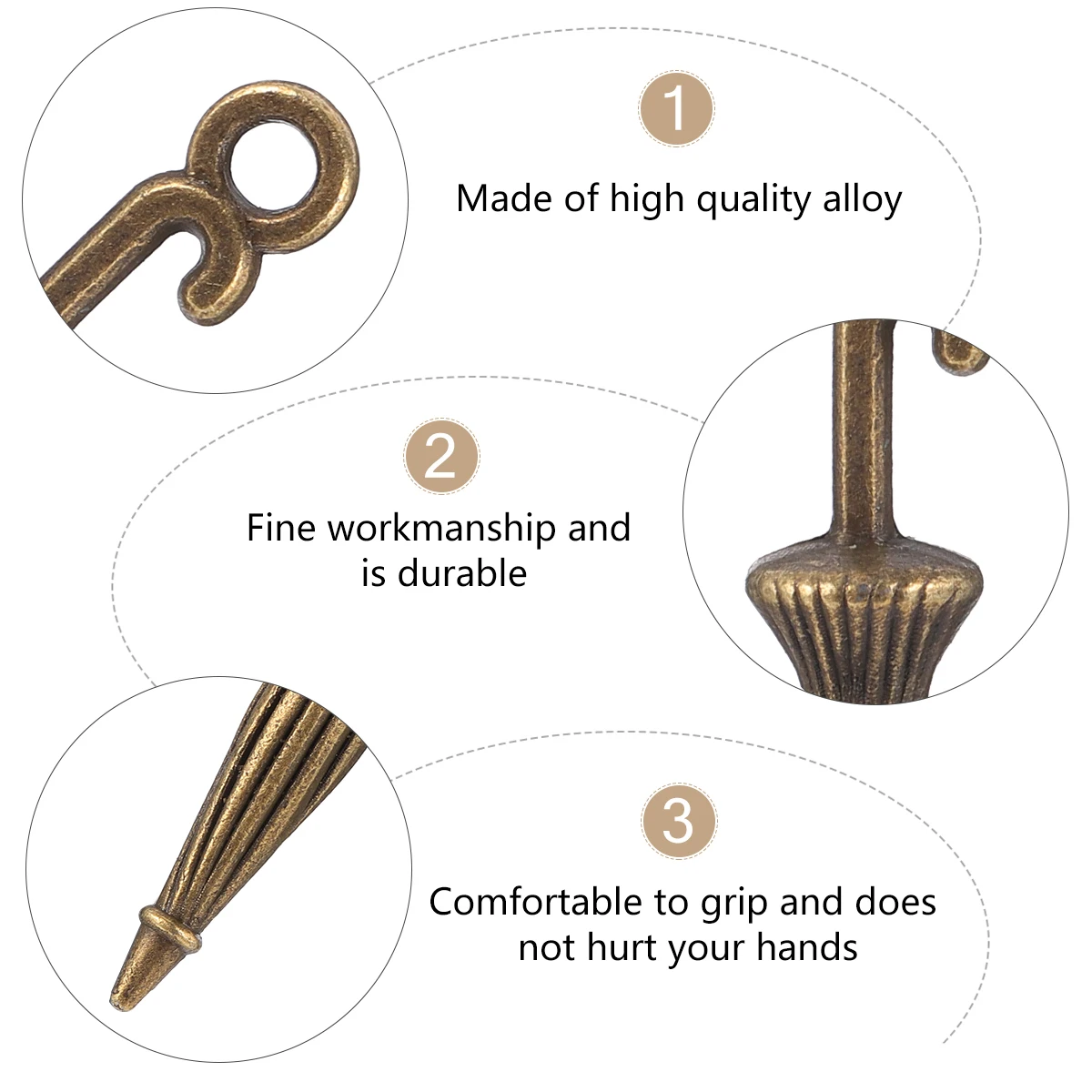 

50 Pcs Alloy Accessories Pendant Vintage Necklace Jewelry Punk Charm Umbrella Zinc Making Pendants