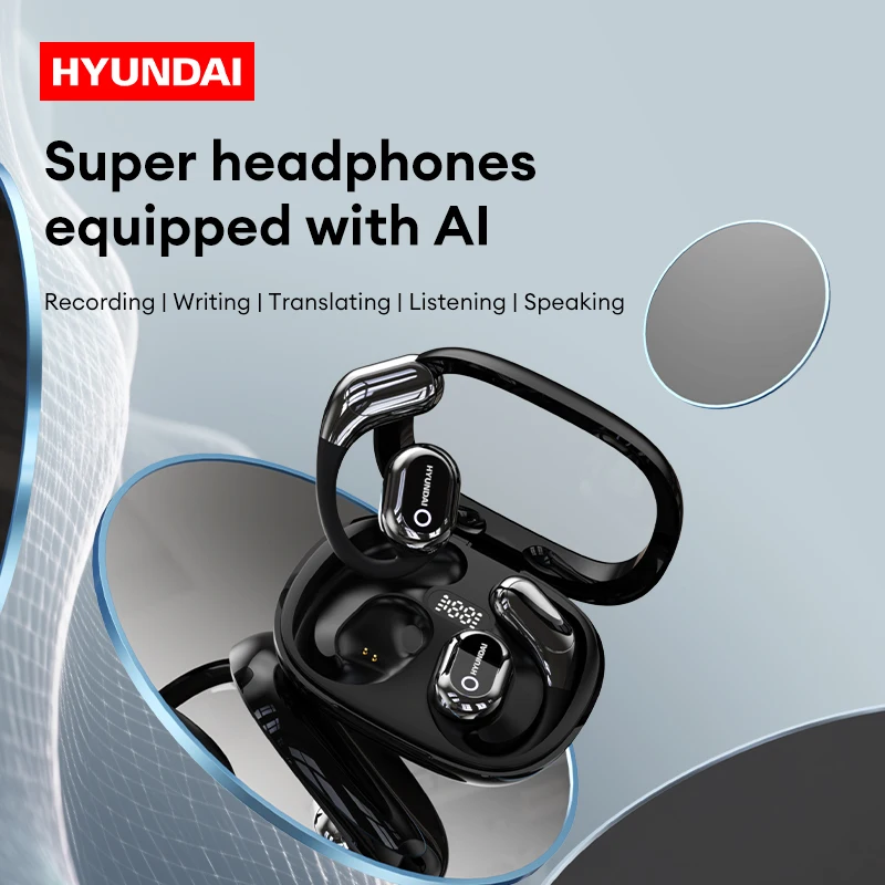 Original HYUNDAI HY-Y16 AI OWS Wireless Bluetooth v5.4 Earphones Dual Modes HIFI Stereo Headphones For Gaming Related EARDECO