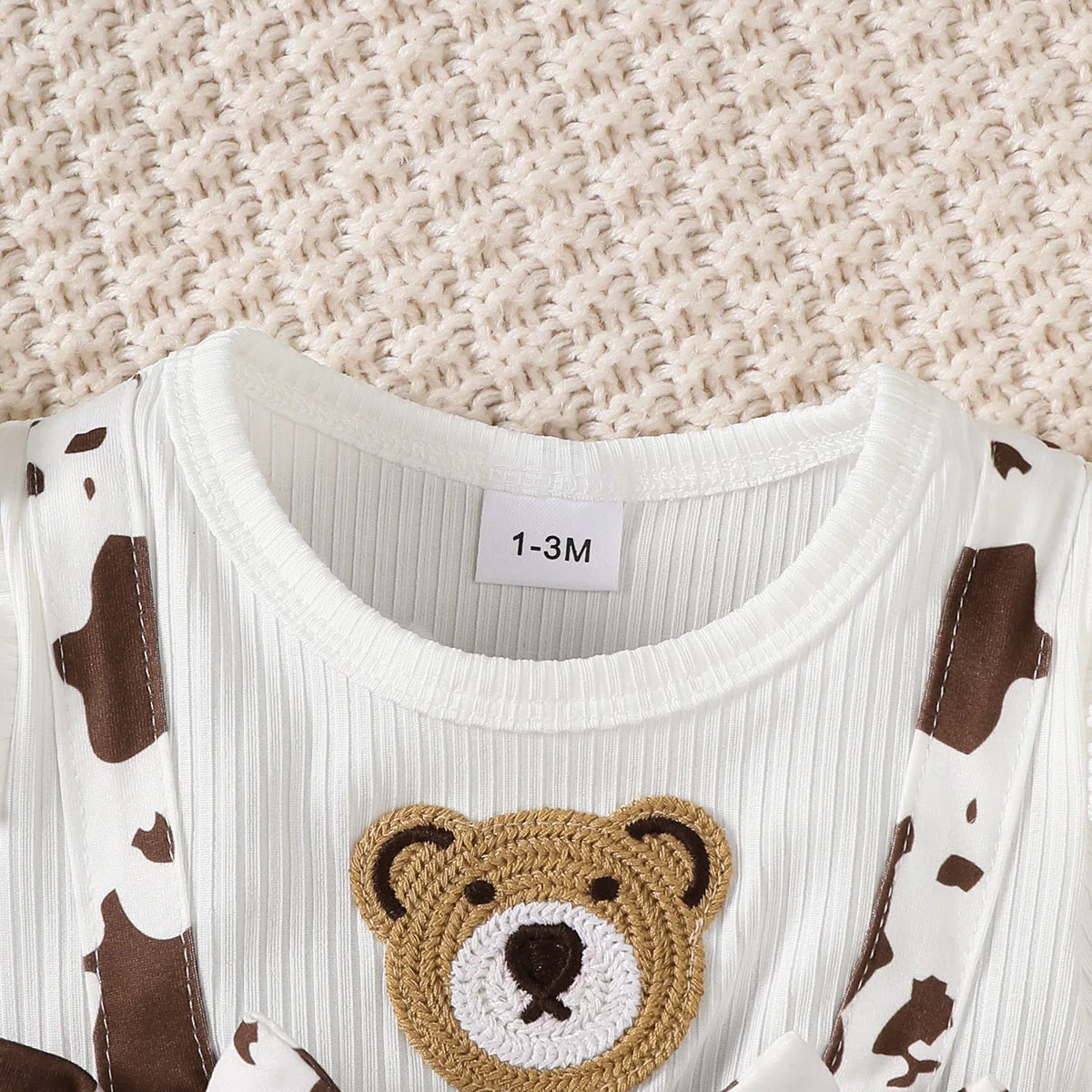 0-18 أشهر طفلة ارتداءها بأكمام طويلة تيدي بير ارتداءها عقال 2 قطعة/المجموعة طفلة الخريف ارتداءها لحديثي الولادة لطيف