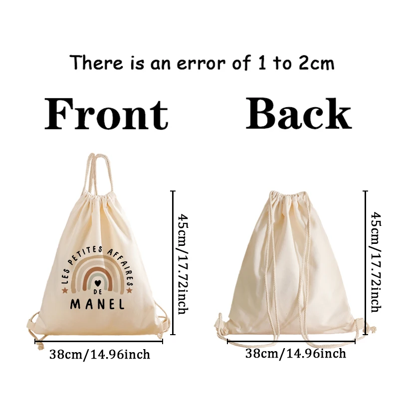 Rainbow Patterns Drawstring Bag Kindergarten for Kids Sports Bag Preschool Bag Gym Dance Girls Shoe Pouch Christmas Gifts