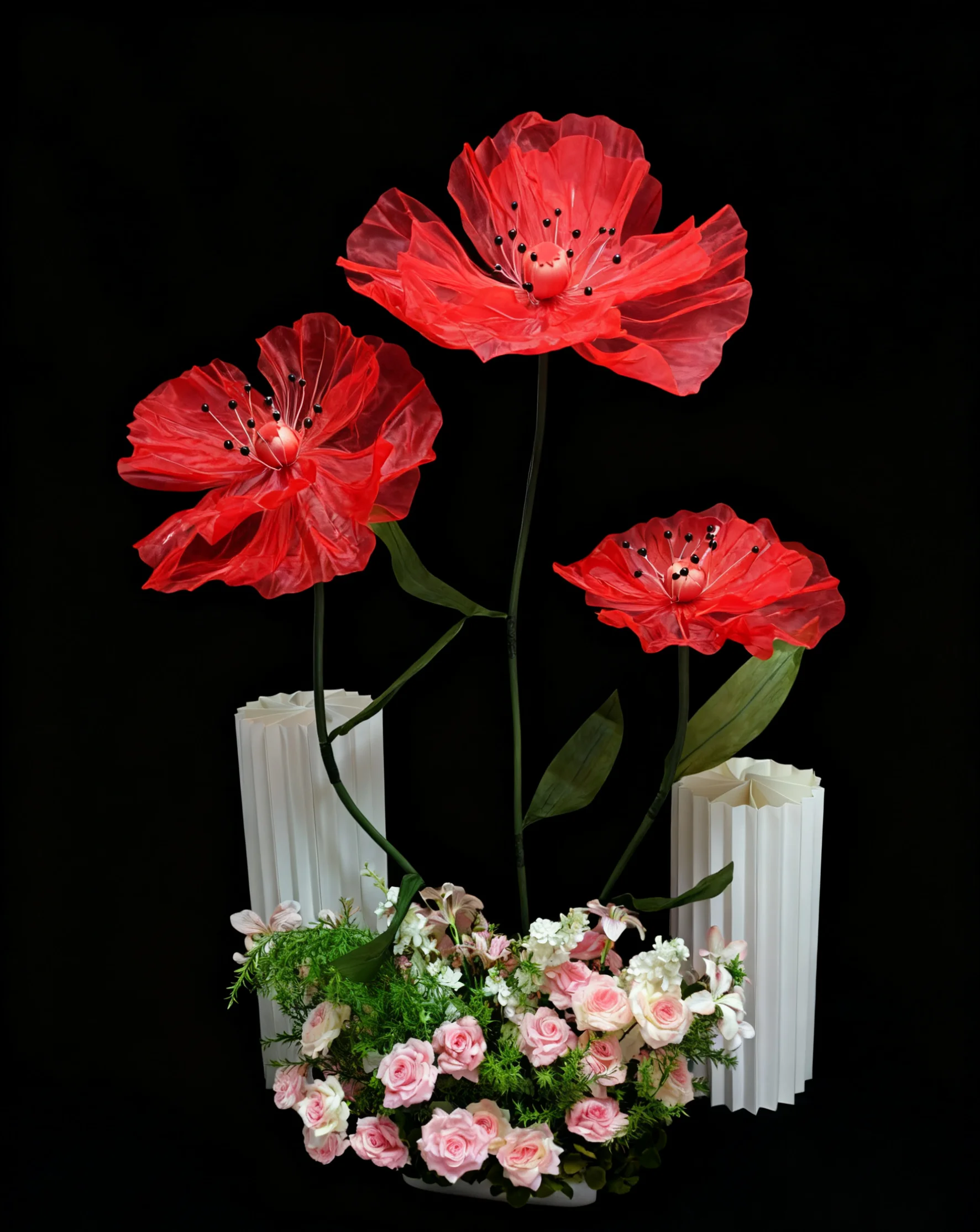 

Giant Silk Wedding Flowers Decoration Moving Christmas Decorations Artificial Wedding Road Lead Silk Flowers Wedding Decor