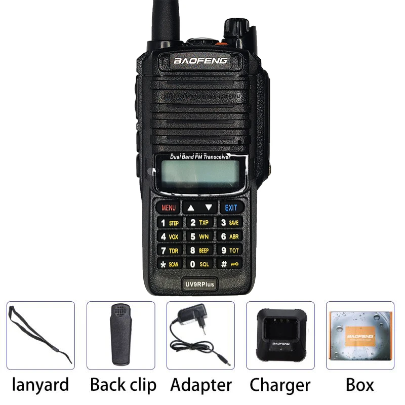 UV-9R Plus BAOFENG Original Portable Two Way Radio 10W High Power IP67 Waterproof Walkie Talkie UV9Rplus Dual Band Interphone