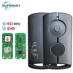 433MHz ID49 Chip Remote Smart Control Key Fob For Motorcycle YAMAHA XMAX XMAX300 NVX NVX155 AEROX JAUNS QBIX