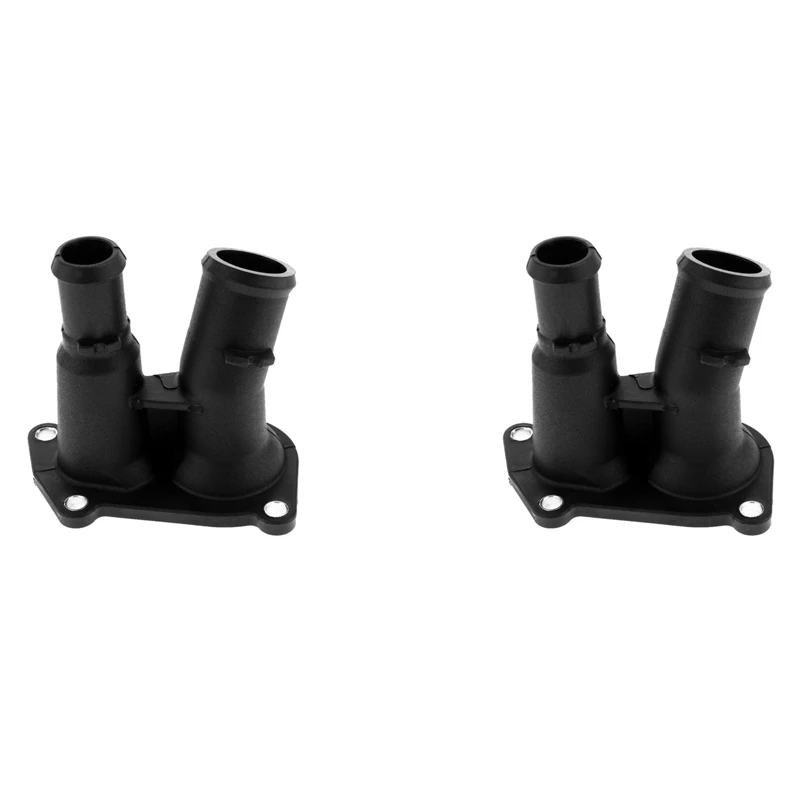 2X Engine Coolant Thermostat Housing Cover 98MM9K478DA For Ford Fiesta Box Car Outlet Pipe 98MM-9K478-DB