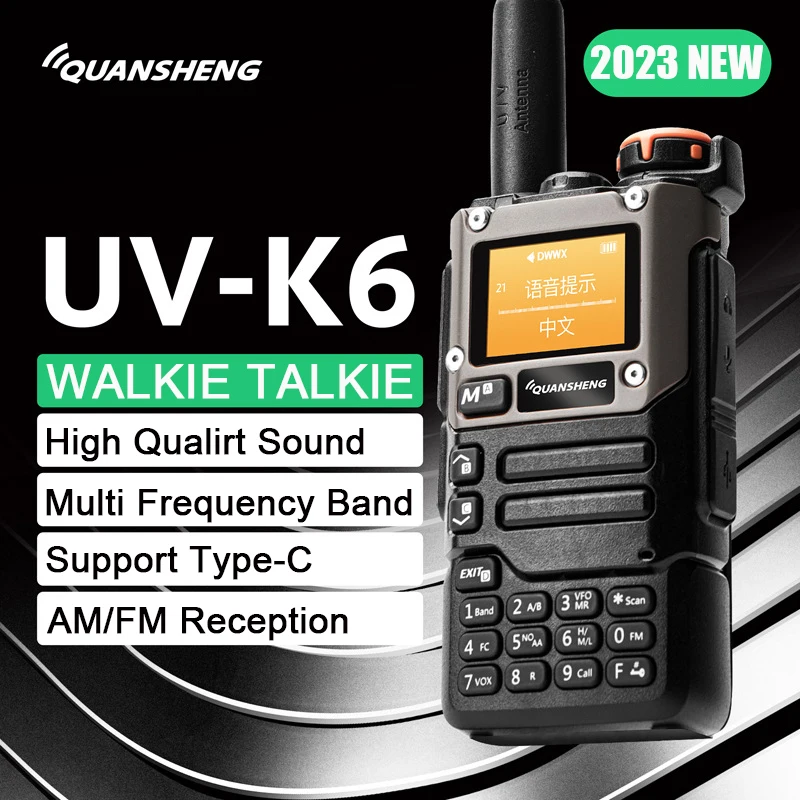 Quansheng UV K5 (8) 워키토키, 휴대용 Am Fm 양방향 라디오 커뮤테이터 스테이션, 아마추어 햄 무선 세트, 장거리 리시버 