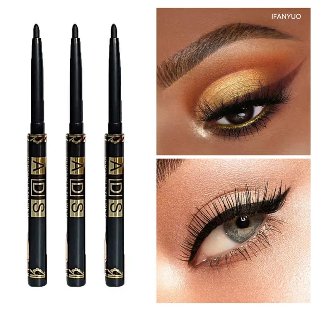 5本の防水ブラックブラウンアイライナーペンシル-汚れ防止、長持ち&初心者に優しい滑らかな高着色パンクアイメイクアップ