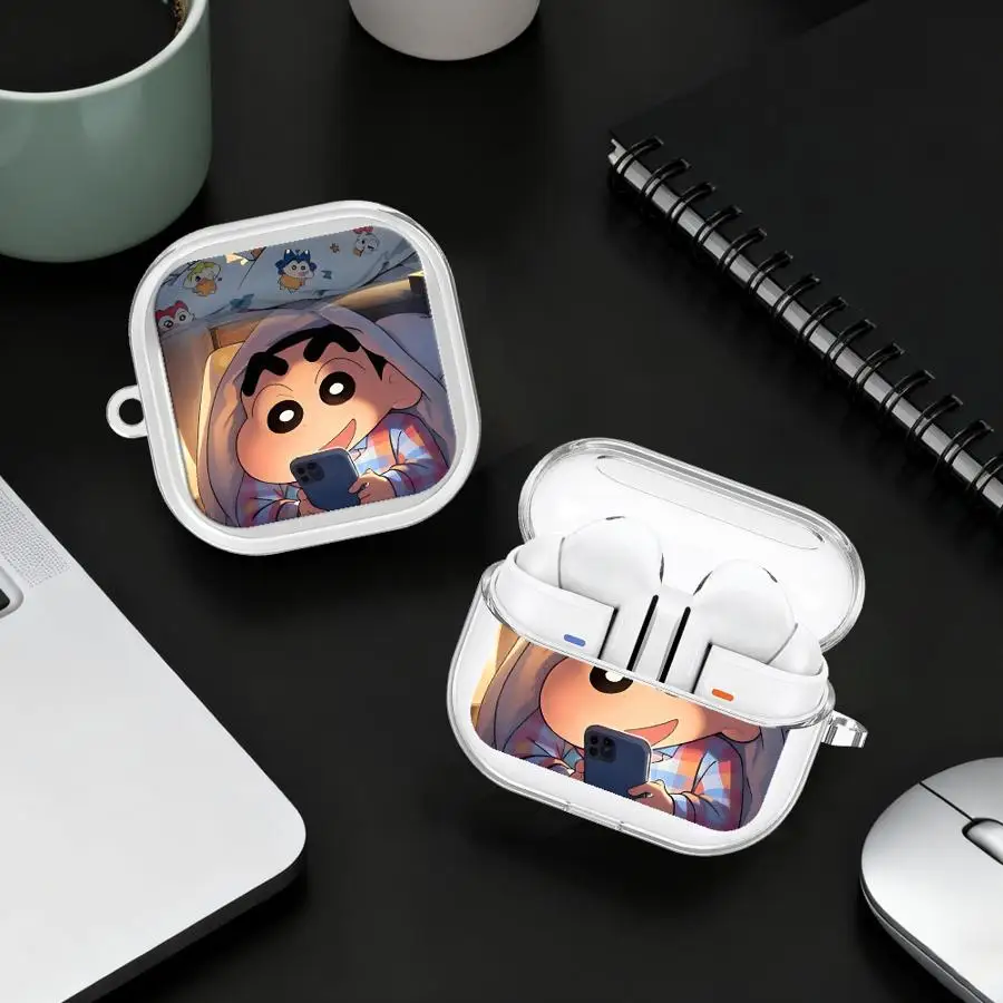 

Cute Boy Night Art Clear Earphone Cases Cover With Hook Case For Samsung Galaxy Buds 3 FE 2 3Pro 4Pro Live 4 Pro 2Pro