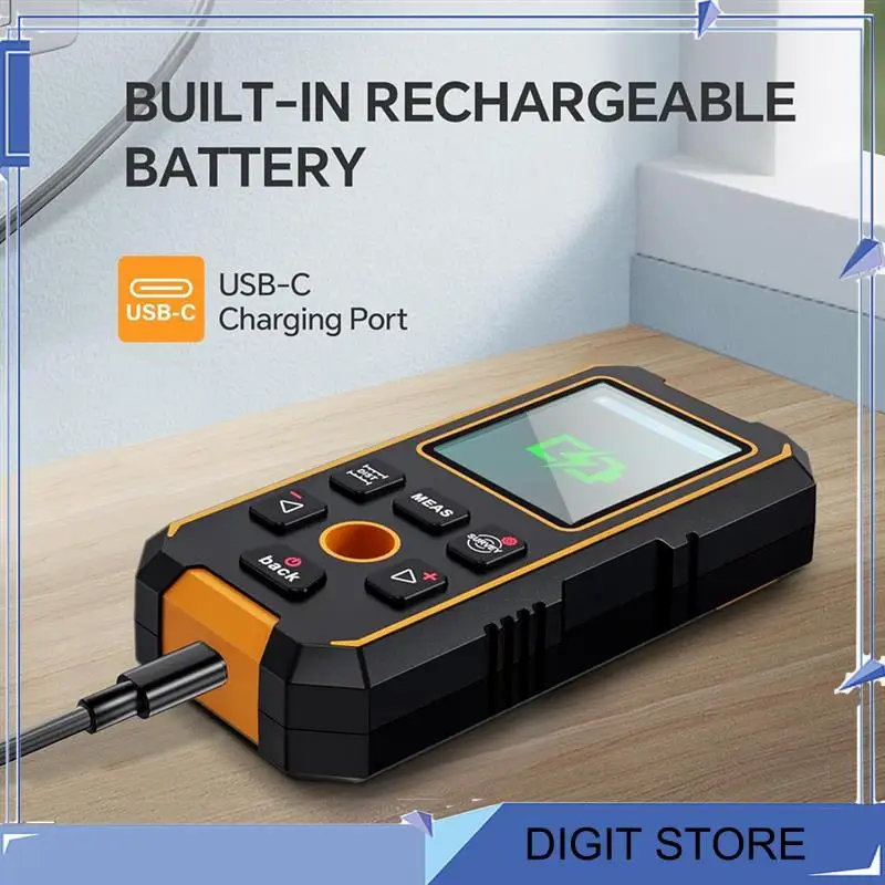 DIGIT-Stud Finder Wall Scanner Laser Distance Meter, Multifunction Stud Locator With Upgraded Smart Sensor, Display And Voice