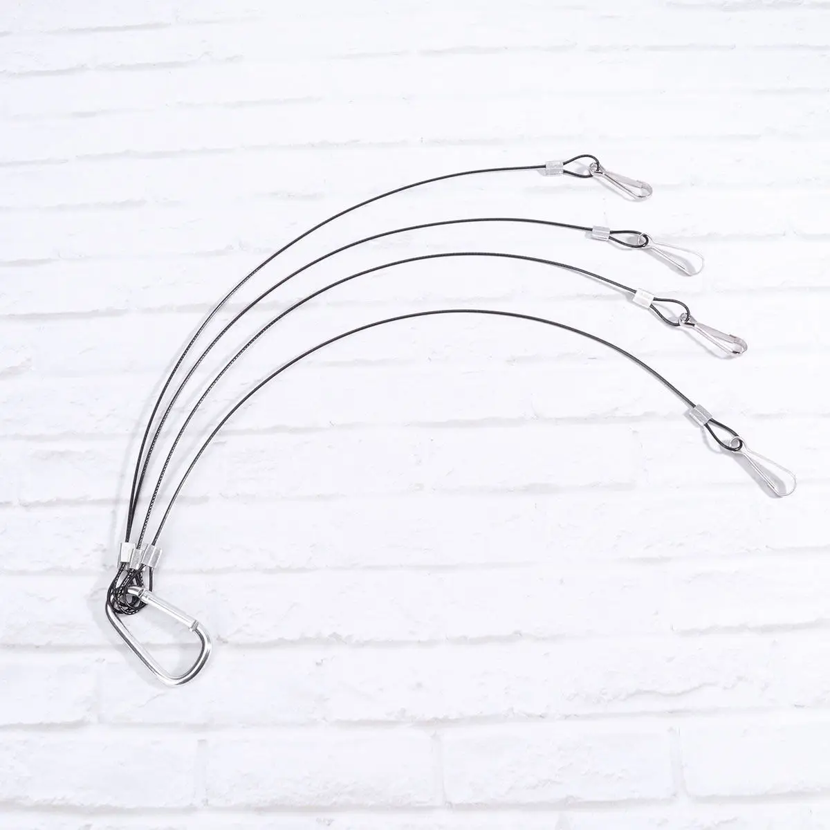 

4Pcs Plant Grow Light Hanging Kit Steel Rope Wire 2Mm Diameter 500Mm Length Compatible with Most Brackets LED Grow Light