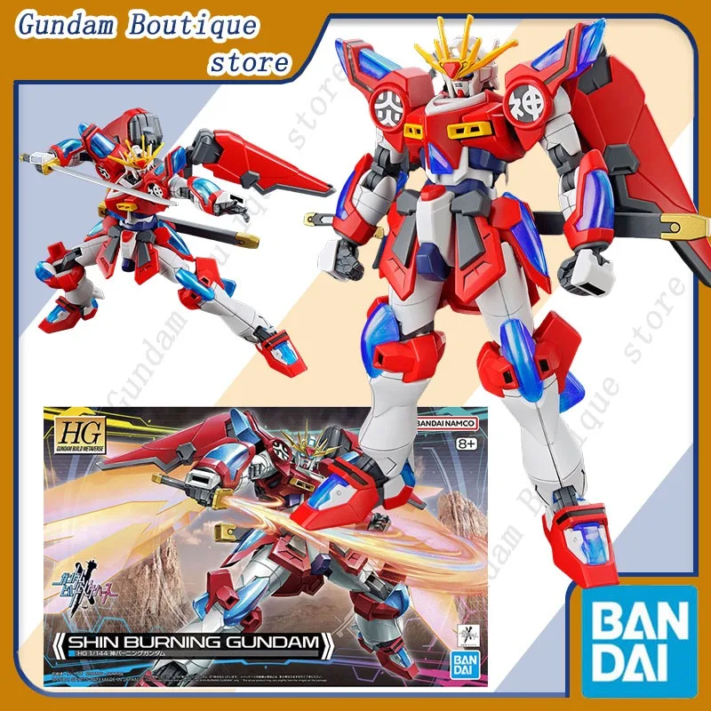 

Bandai Genuine SHIN BURNING GUNDAM HG Anime Action Figure Robot Periphery Collectible Assembly Model Toys Ornament Gift Children