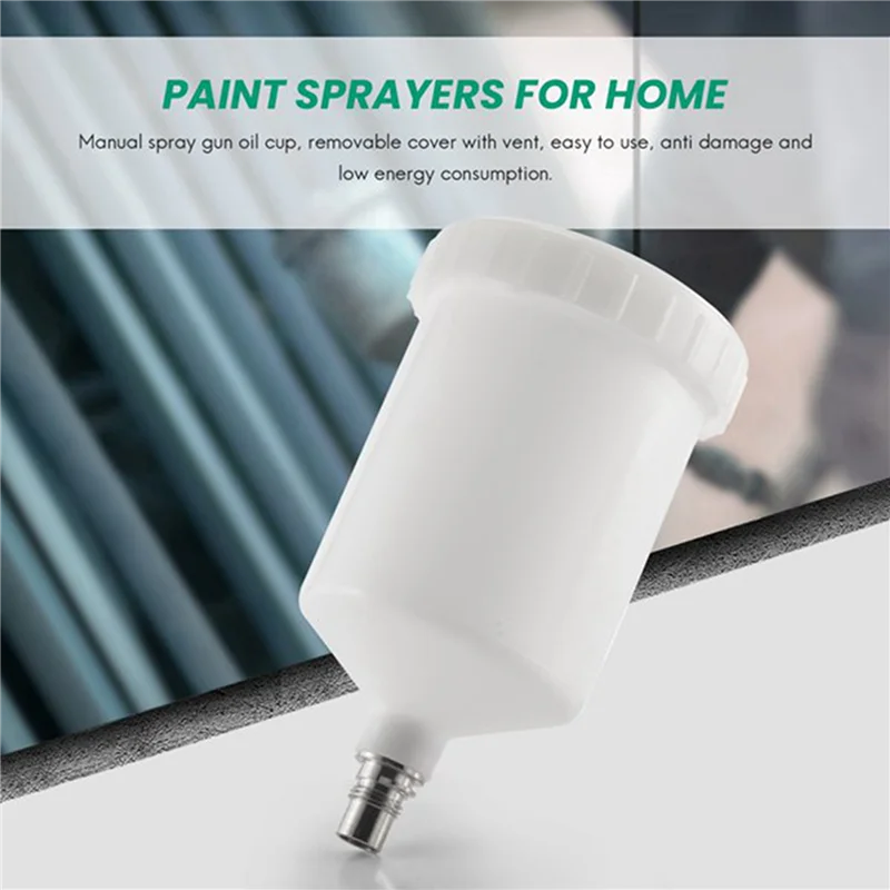 6 ชิ้น 600 มิลลิลิตรพลาสติก Hvlp สีถ้วยหม้อสําหรับ Sata Sprayer Cup Connector Jet Paint Sprayer