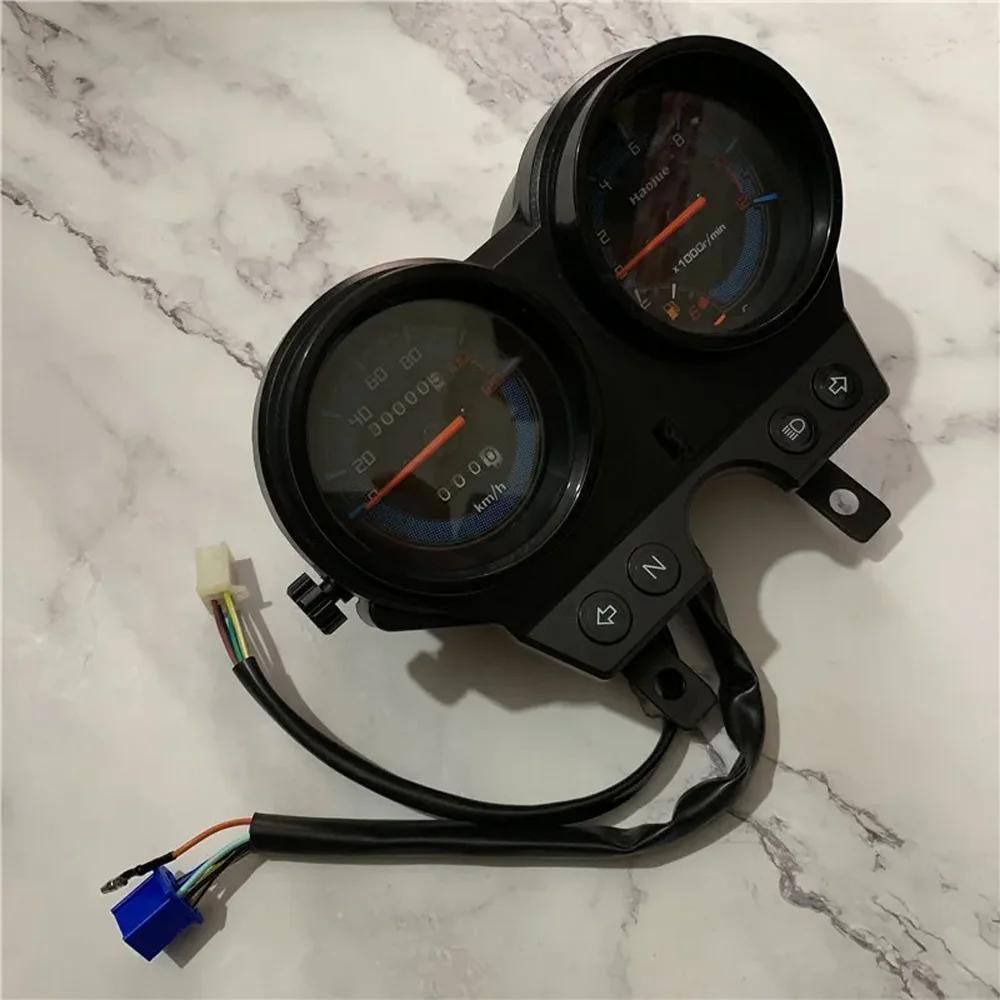 Motorcycle Instrument Assembly For HJ125-23AC HJ125-23 HJ150-23 DM150-23AC Meter Round Lamp Mileage Code Table