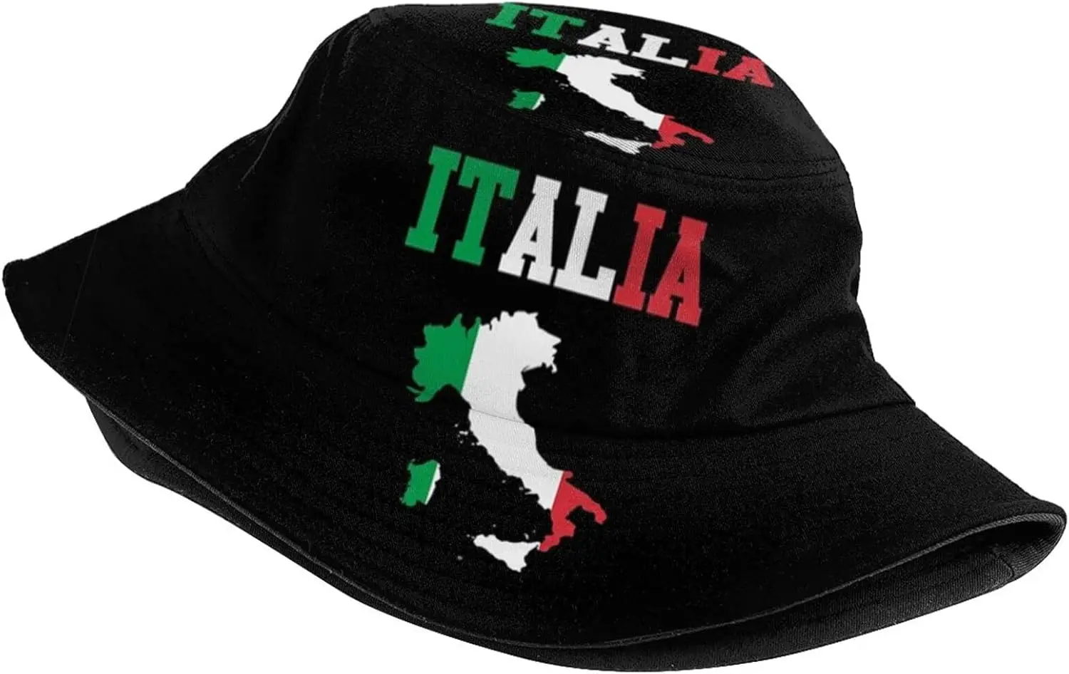 귀여운 이탈리아 국기 인쇄 양동이 모자 여름 여행 어부 모자 여성을위한 패커블 야외 이탈리아 모자 남성 청소년