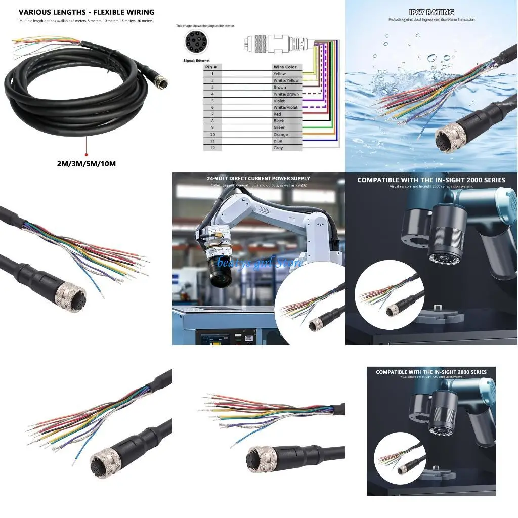 

C7AB CCB-PWRIO-02 Video Equipment Camera Triggering Cable Replacement for Industrial