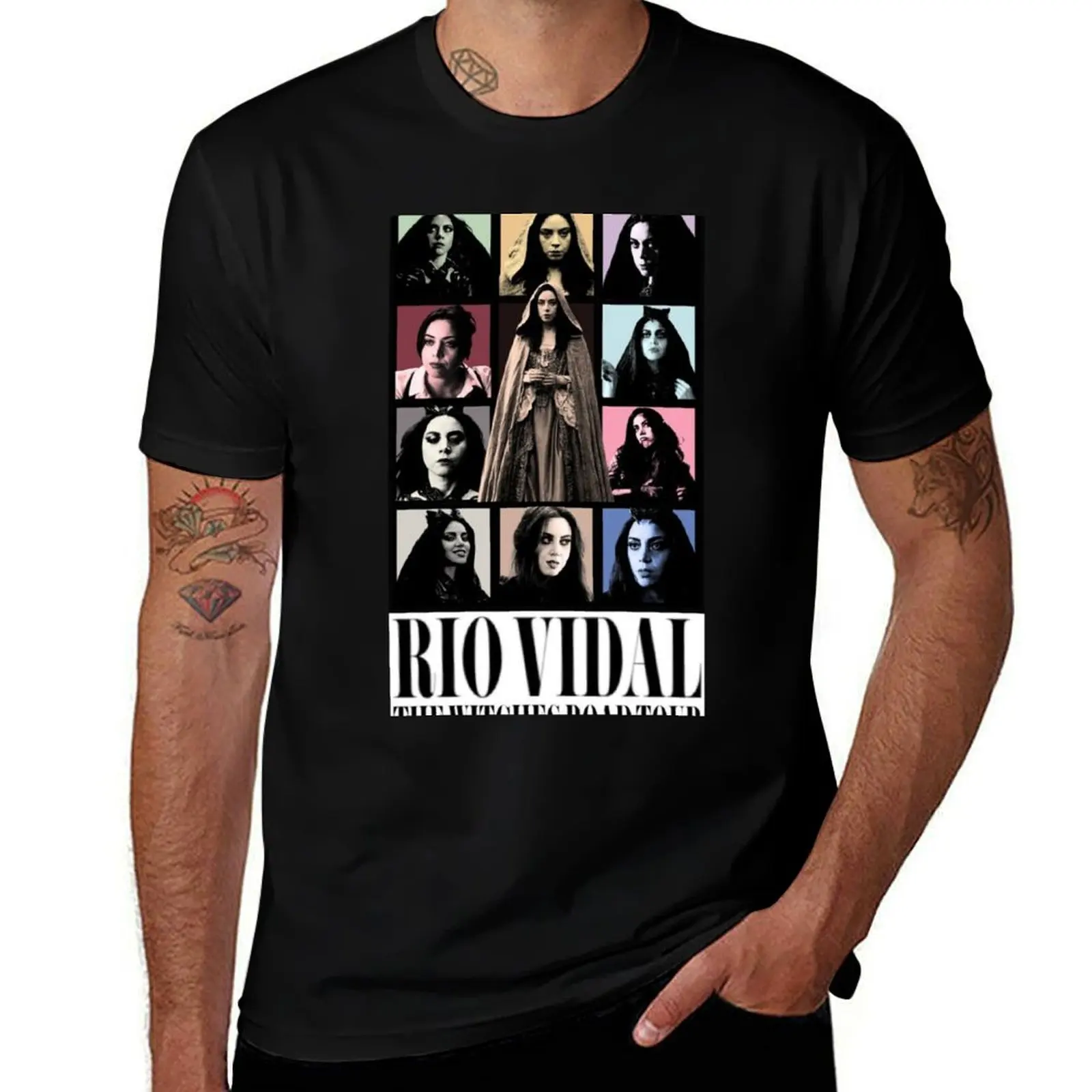 Футболка Rio Vidal the witches road tour, мужская футболка из 100% хлопка, люксовый бренд, мужские футболки с рисунком, мужская футболка, футболка Футболка Rio Vidal the witches road tour, мужская футболка из 100% хлопка, люксовый бренд, мужские футболки с рисунком, мужская футболка, футболка