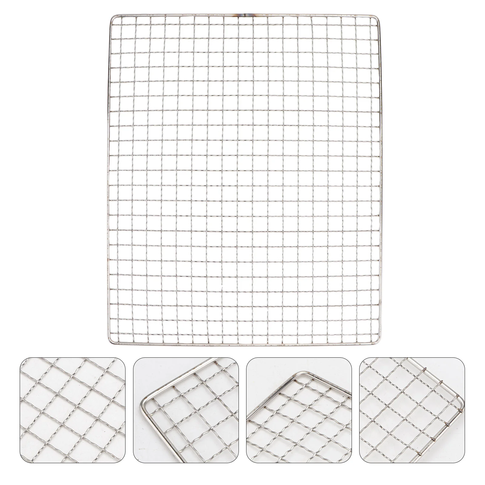 

BBQ Mesh Cooking and Baking Rack Basket Bakeware Food Stays on The Grill Wire Stainless Steel