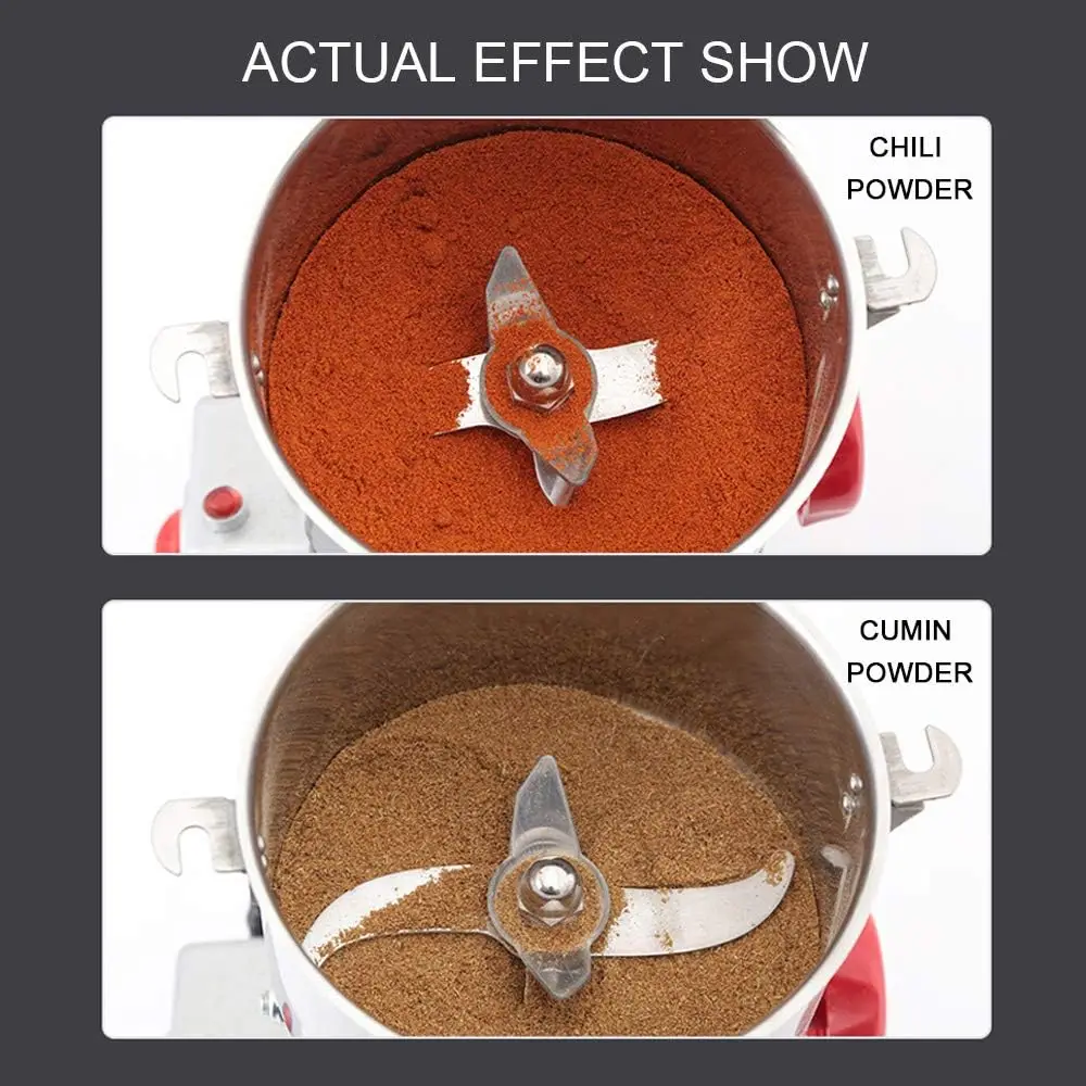 Grain Mill Grinder Spice Grinder Flour Mill Wheat Cereals Herb Pulverizer for Kitchen,150g High Speed Dry Spice Grinder Machine