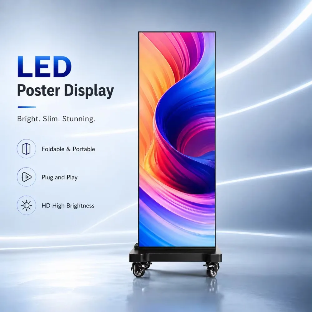 High refresh rate LED poster screen, suitable for exhibition activities, commercial advertising display
