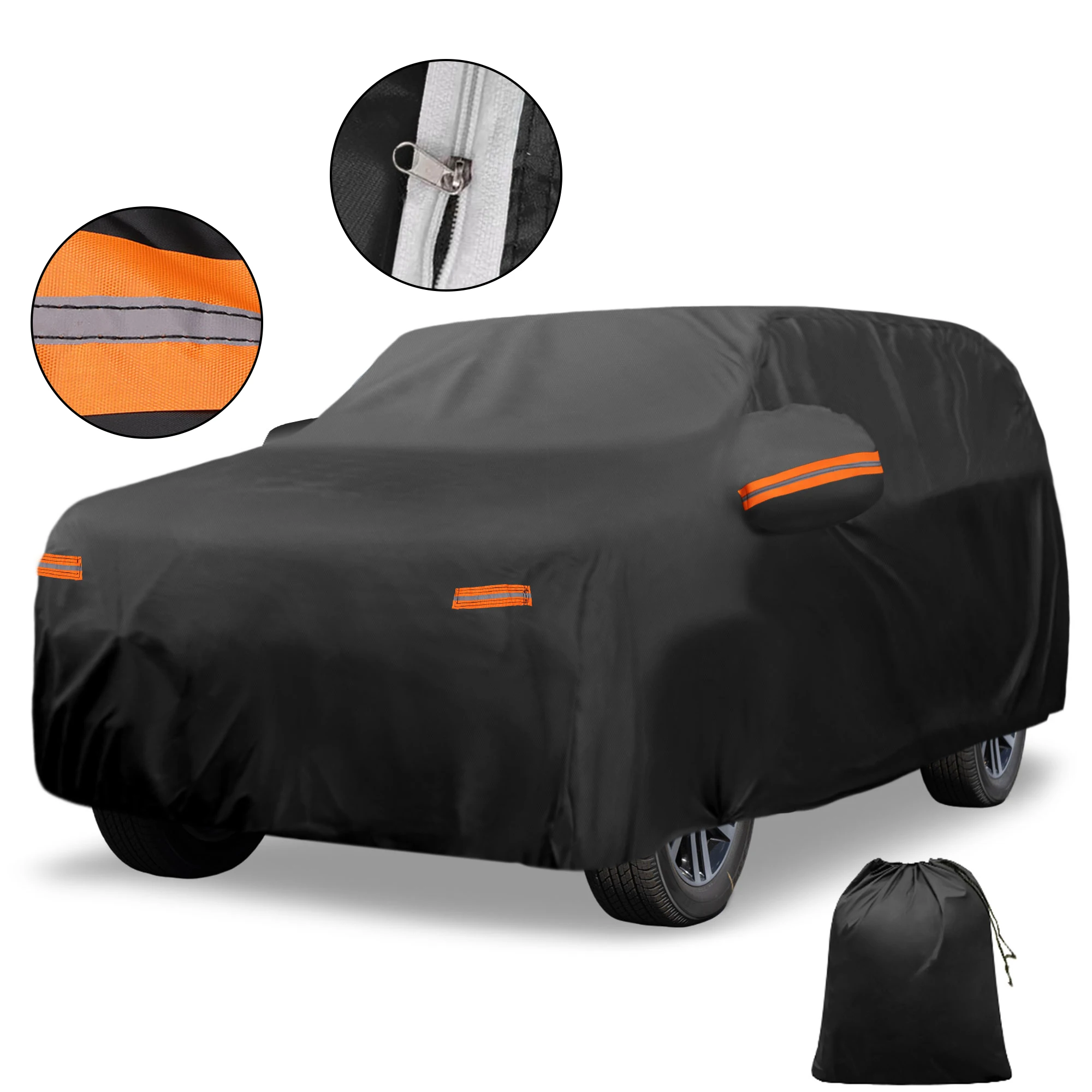 

Motoforti Car Cover Outdoor Waterproof Sun Rain Hail Protection with Left Side Door Zipper 210D-PU for Lexus LX