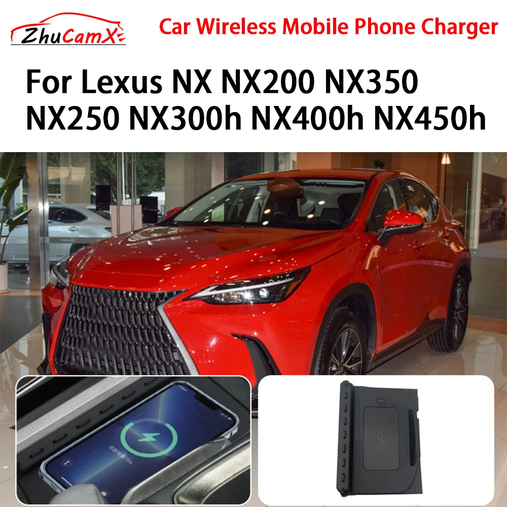 Car Wireless Mobile Phone Charger Center Console Storage QI 18W iPhone for Lexus NX NX200 NX350 NX250 NX300h NX400h NX450h