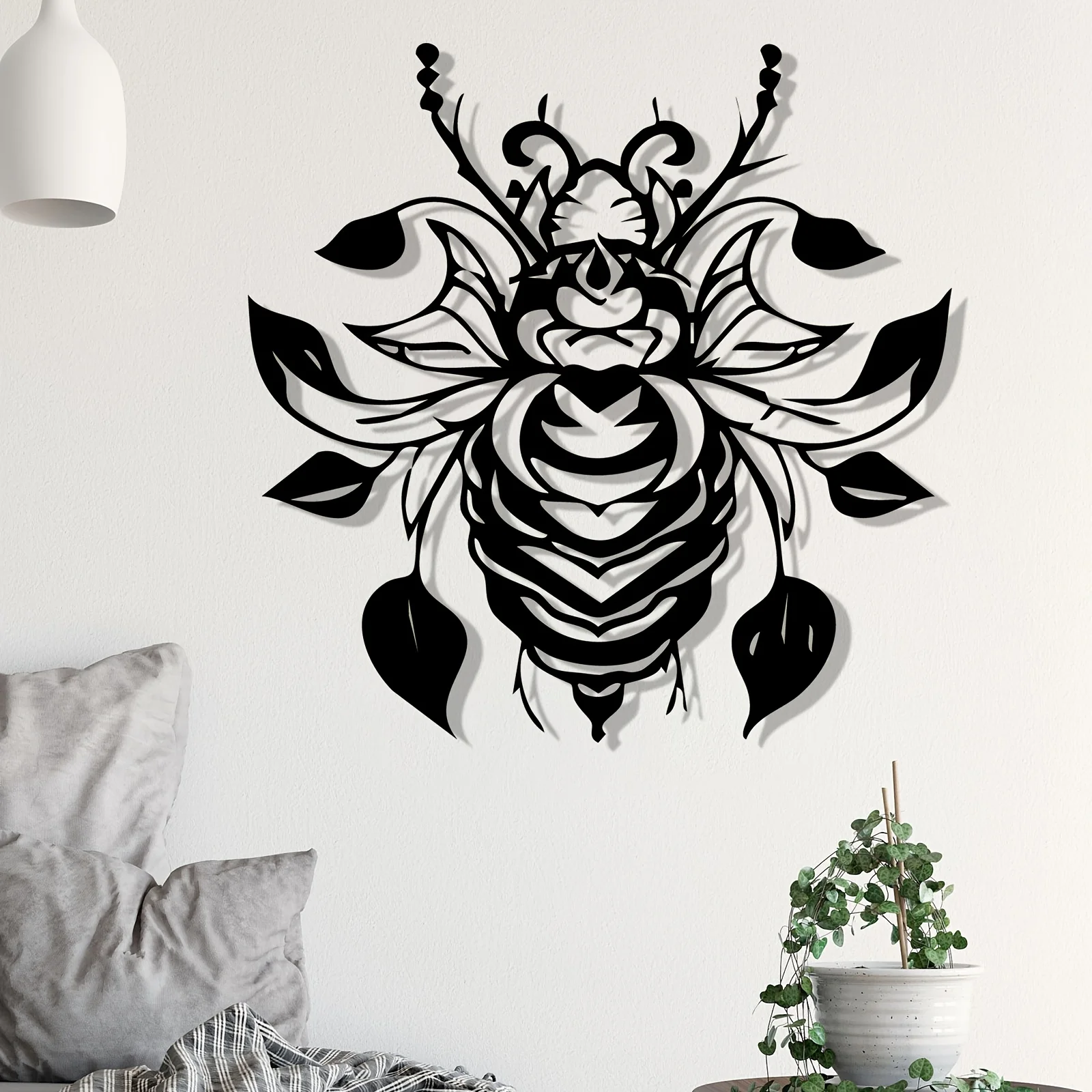 Brand Bee Metal Wall Art Iron Beehive Sculpture Rust Resistant Realistic Honeycomb Hanging Decor For Garden Fence Wall Beekeepin