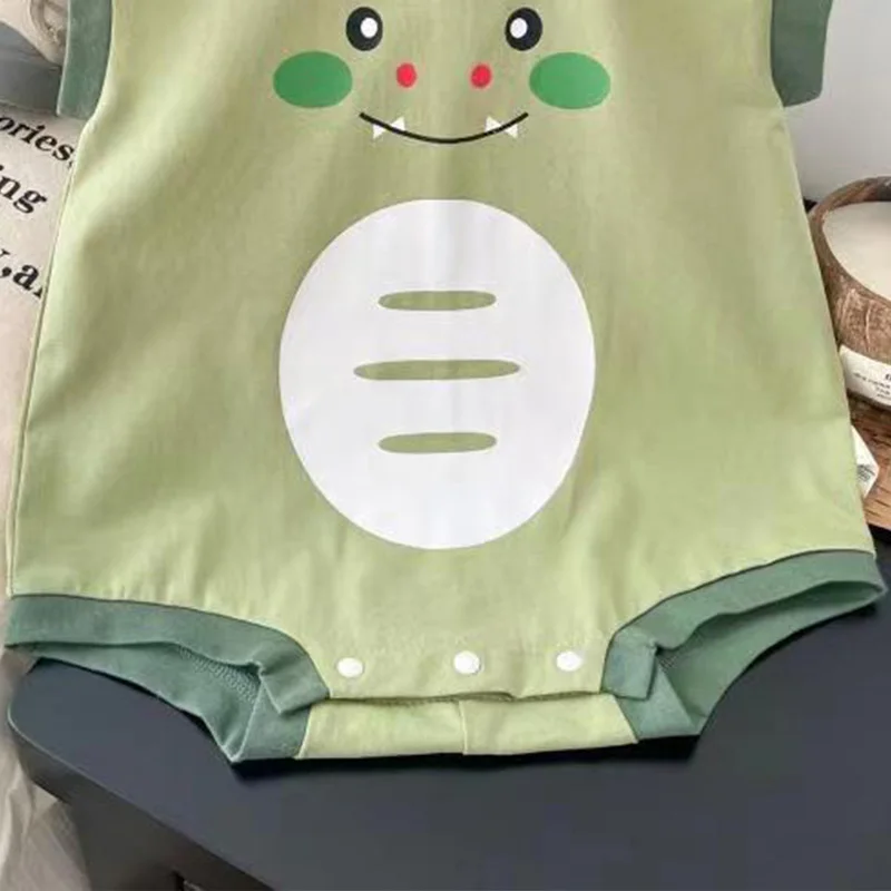 Dinosaur Baby Summer Romper Cotton Korean Infant Jumpsuits for Girls Boys Clothes Sleeveless Toddler Outfit Kids Onesie