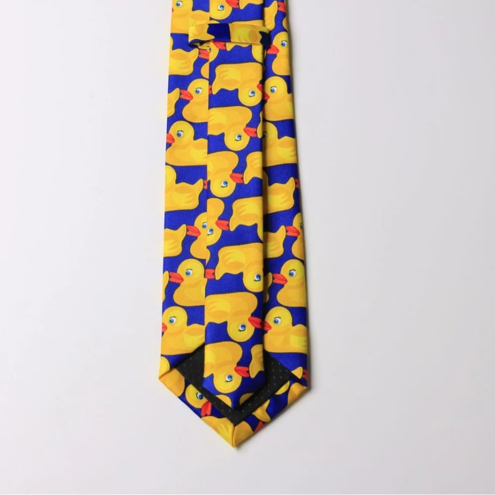 New How I Met Your Mother Ducky Tie Yellow Rubber Duck Necktie Ties 8cm Printed Tie