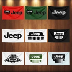 90x150CM Racing-Jeeps Car Flag Banner For Car Racing Decoration Poster Tapestry Polyester Outdoor Home