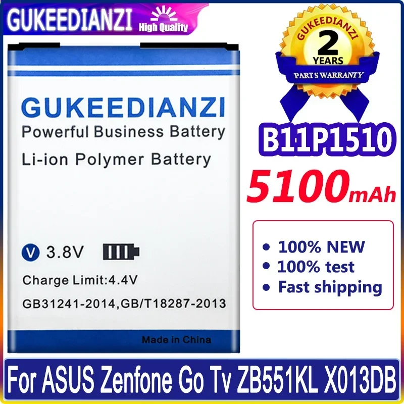 For ASUS ZB551KL Phone Battery For ASUS ZenFone Go TV ZB551KL X013DB 5100mAh B11P1510 Batteria + Tracking Number