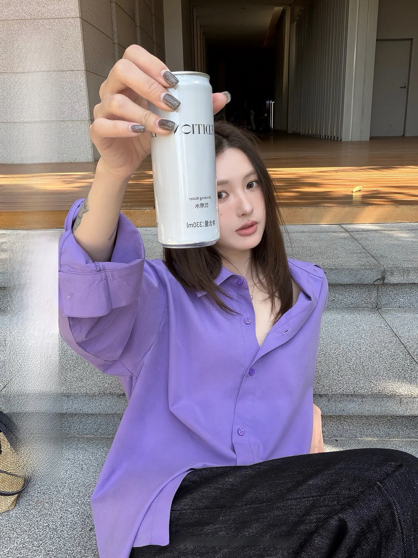 

Loose Fit Long Sleeve Casual Shirt Women's Outerwear Purple Spring New Style Simple Style Turn-down Collar Comfortable Breath...