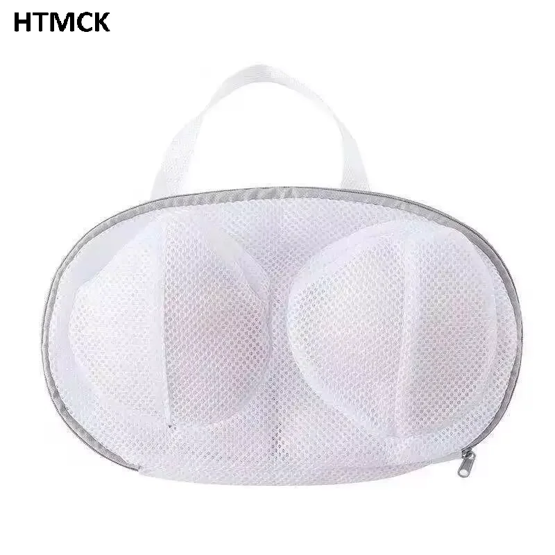 Portable Foldable Mesh Laundry Bag for Bra & Lingerie, Delicate Underwear Washing Protector, Household Wash Pouch