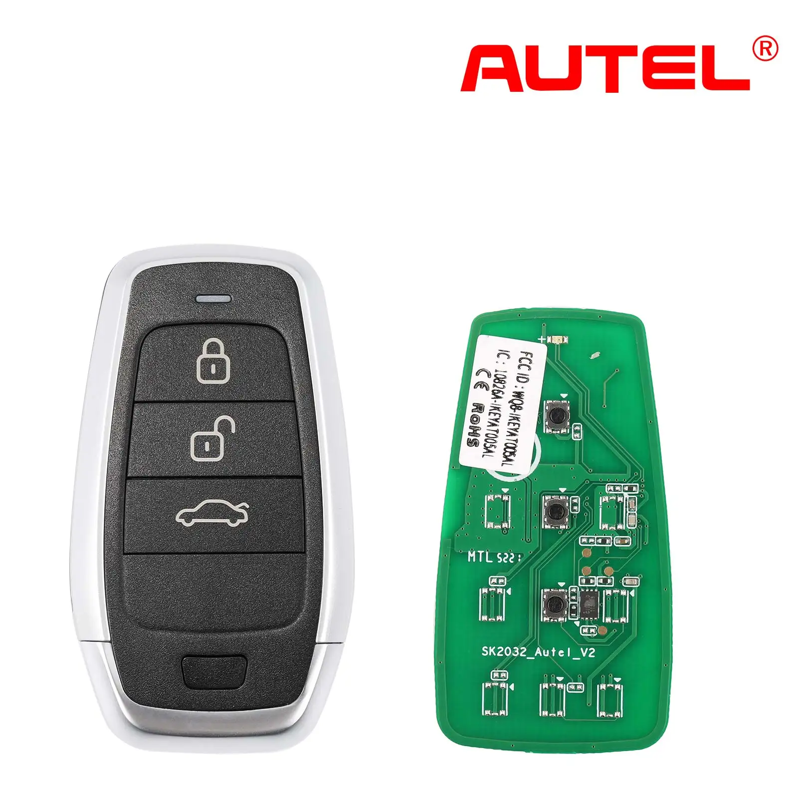 AUTEL 독립 범용 스마트 키, MaxiIM KM100 E IM608 IM508 키 프로그래머와 함께 작동, 1 개